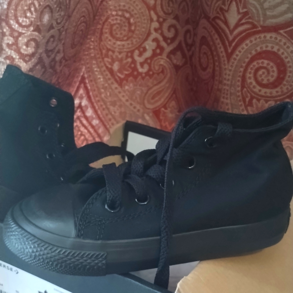 All Black High-top Chucks - infant size 8